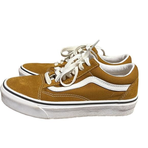 Vans Sneakers Men's Size 4 Woman's 5.5 Mustard Yellow Old Skool Suede Skater - Picture 4 of 11